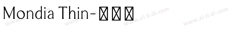 Mondia Thin字体转换